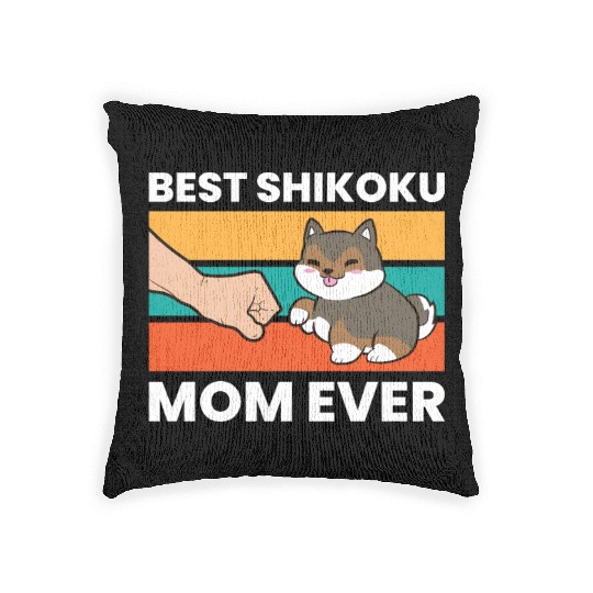 Best Shikoku Mom Ever Kochi Ken Dog Japan Shikoku Woven Pillows