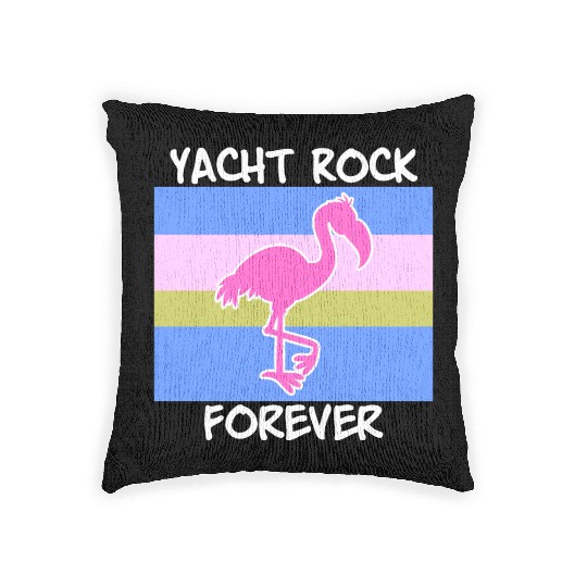 Yacht Rock Forever Woven Pillows 80s Style flamingo