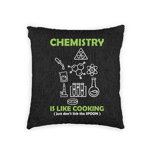 Funny Science Teacher Chemistry Is Like Cooking Woven Pillows
