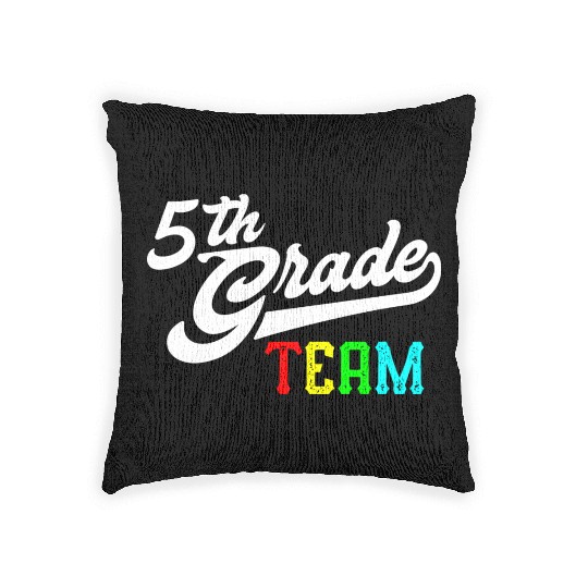 5Th Grade Team Baseball Style Teacher Team Woven Pillows
