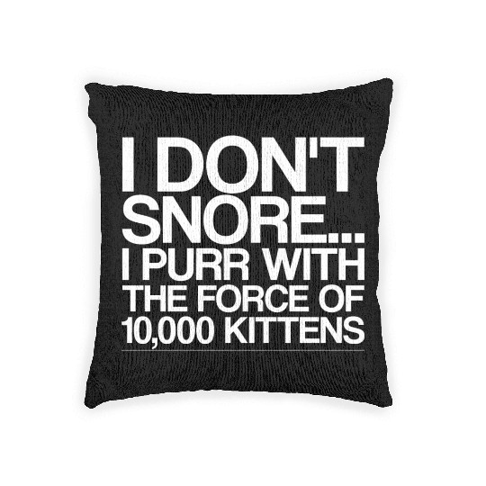 I Purr With The Force Of 10,000 Kittens 4 Woven Pillows