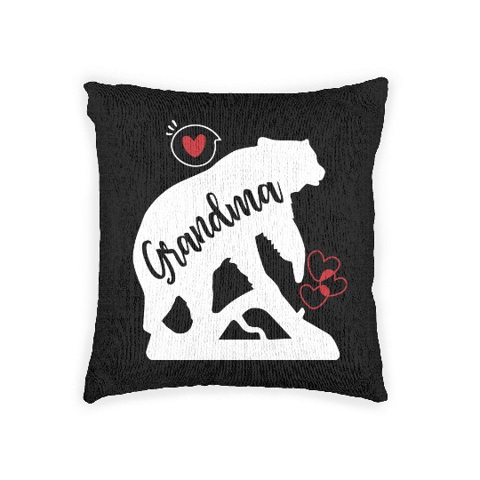 Grandma Bear Woven Pillows