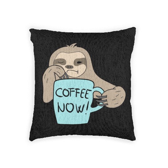 Sloth Stack cofee now ! Woven Pillows