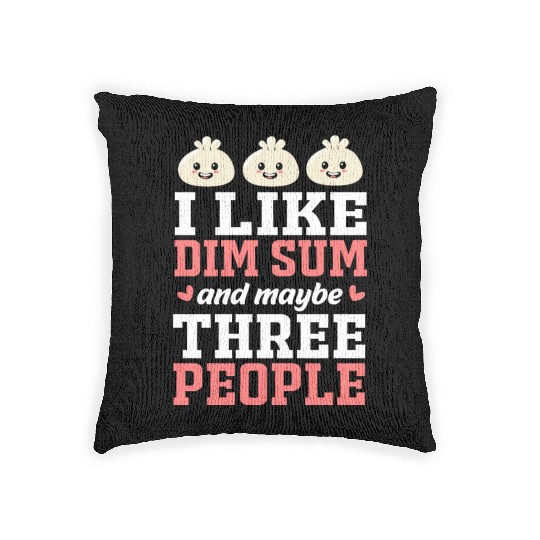 Funny Dim Sum Lover Dumpling Chinese Food Woven Pillows