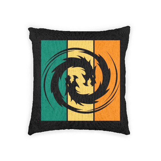 Dragon Ying Yang Woven Pillows