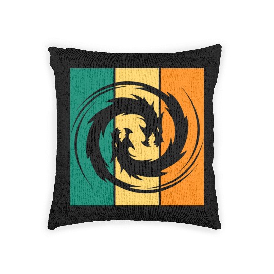 Dragon Ying Yang Woven Pillows
