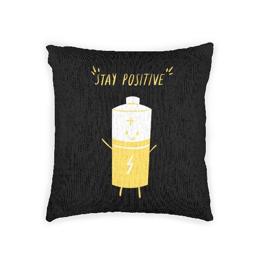 Stay positive Woven Pillows
