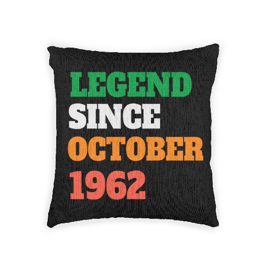 Legend Since October 1962 60th Birthday Woven Pillows