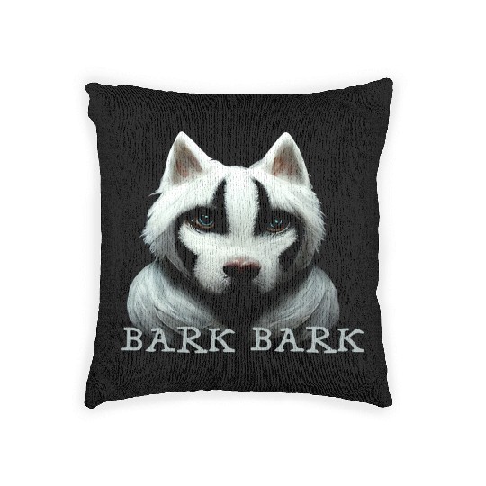 husky-wolfie Woven Pillows