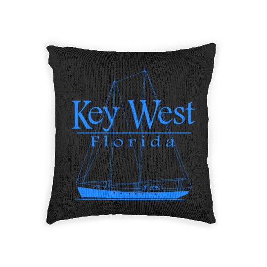 Sailing Key West Florida Vacation Woven Pillows