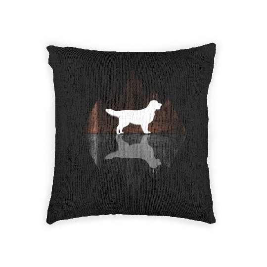 Golden Retriever abstract - geometry dog triangle Woven Pillows