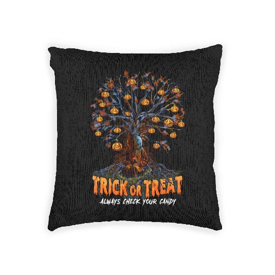 Trick or Treat, Halloween Party, Candy, Pumpkin Woven Pillows