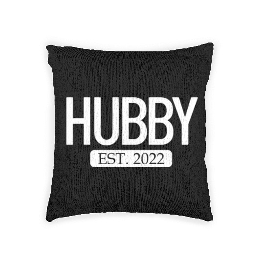Hubby Est. 2022 Matching Couple Newlywed Marriedma Woven Pillows