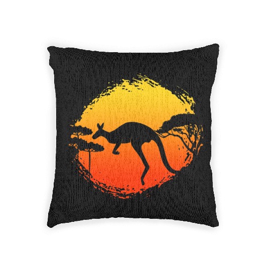 Kangaroo Australia Animal Aussie Nature Australian Woven Pillows
