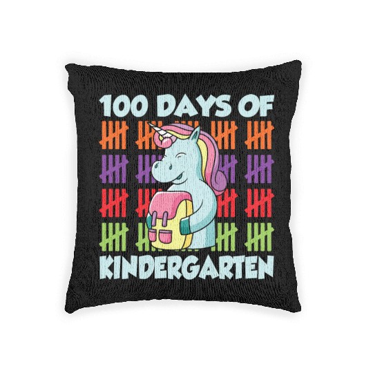 100 Days Of Kindergarten Team Cute Sweet Sayings Woven Pillows