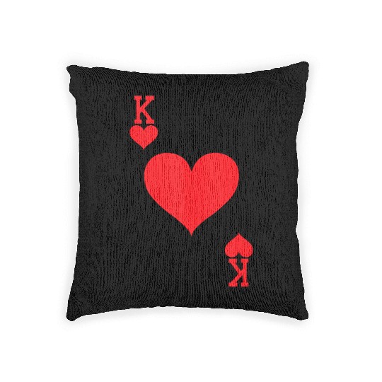 King of Hearts Playing Card Halloween Costume Tank Woven Pillows