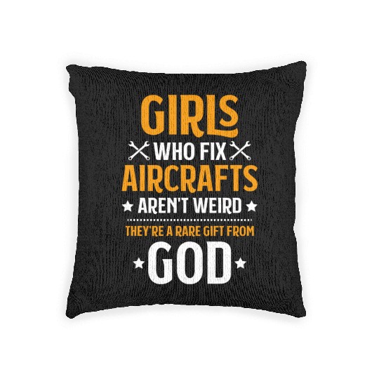 Aircraft Mechanic Aviation Maintenance Technician Woven Pillows