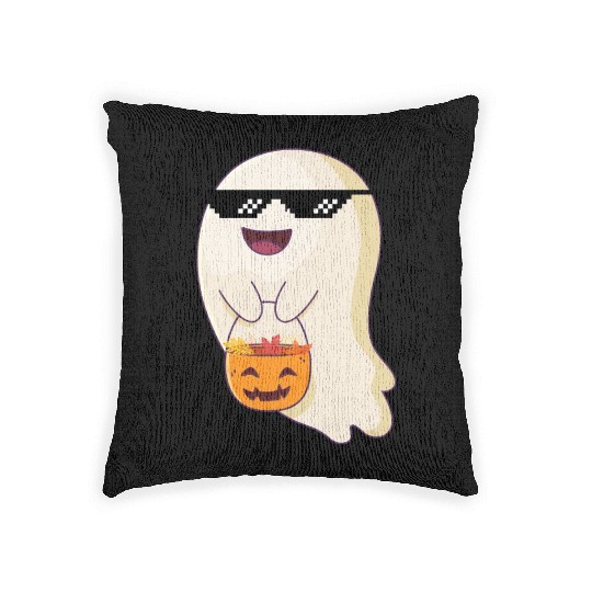 trick or treat thug life Woven Pillows