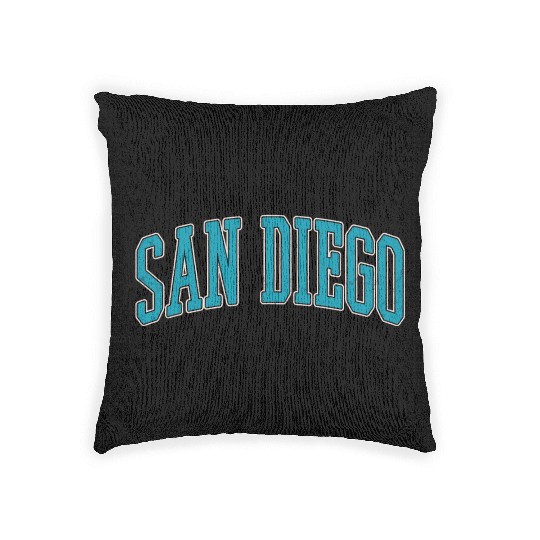 San Diego Lettering Woven Pillows