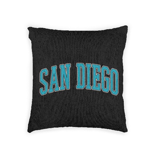 San Diego Lettering Woven Pillows