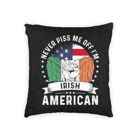 Ireland American Country Heritage Flags Woven Pillows