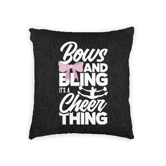 Bows And Bling It's A Cheer Thing Cheerleading Woven Pillows