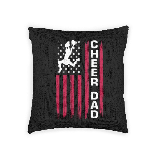 Cheer Dad Cheerleader Dad Cheerleading Dad Woven Pillows