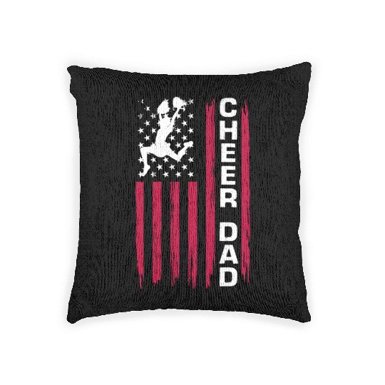 Cheer Dad Cheerleader Dad Cheerleading Dad Woven Pillows