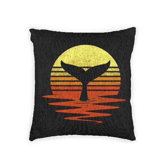 Save The Whales Nautical Ocean Killer Whale Sea Co Woven Pillows