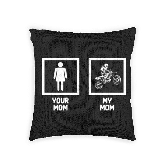 Dirt Bike Mom Biker Motorcycle Motocross Mom Woven Pillows