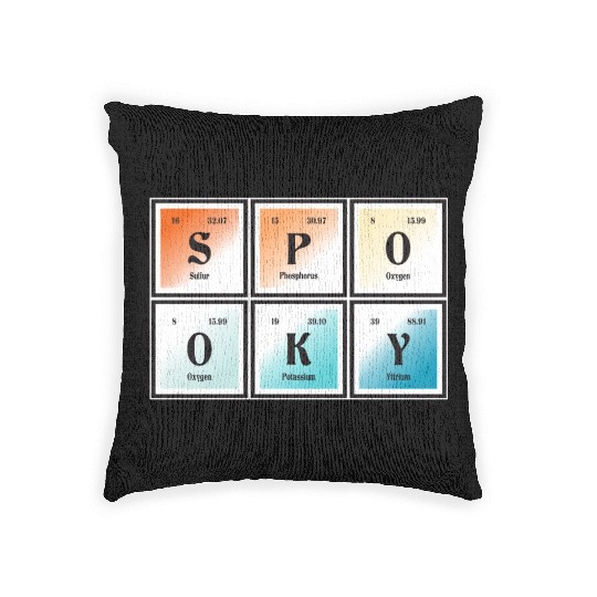 Spooky | Periodic Table of Elements Woven Pillows