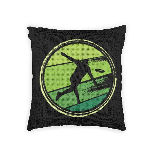 Disc Golfer Frisbees Graphic Flying Disc Golf Woven Pillows