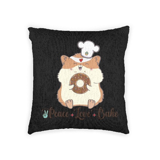peace love bake Woven Pillows