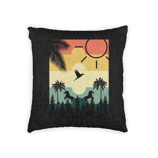 vintage Horse Woven Pillows