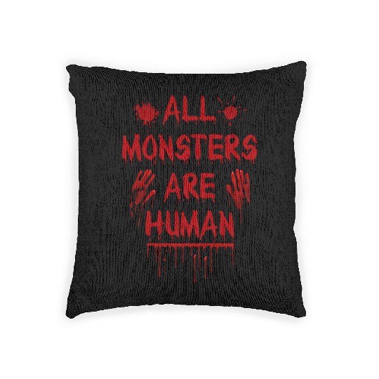 All Monsters Are People Halloween Woven Pillows