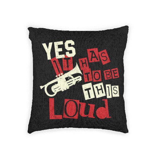Trumpet Player Vintage Yes It Has Woven Pillows