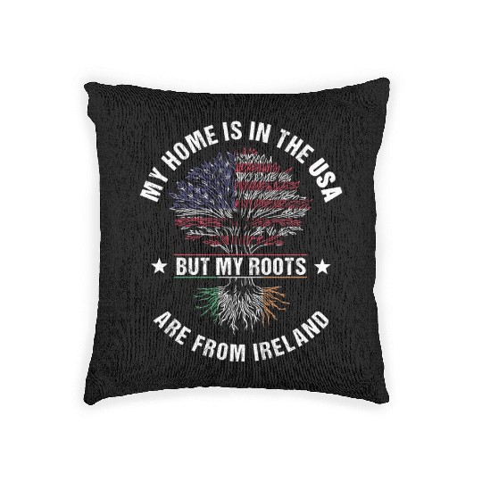Ireland American Country Heritage Flags Woven Pillows