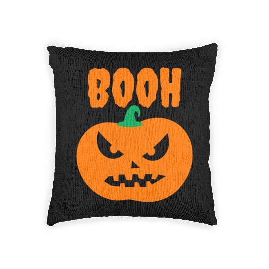 Halloween Scary Evil Pumpkin Funny Pumpkin Head Woven Pillows