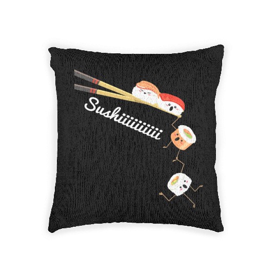 Sushi Lover Japan Lover Cuisine Chef Foodie Woven Pillows