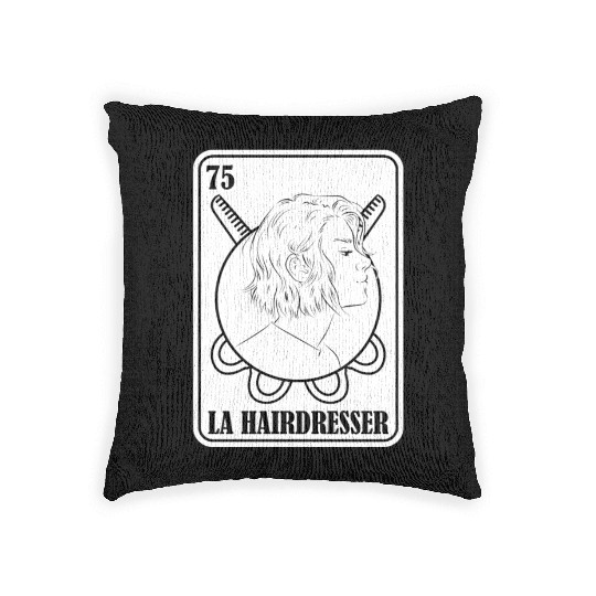 Hairdresser Hairstylist Card Woven Pillows