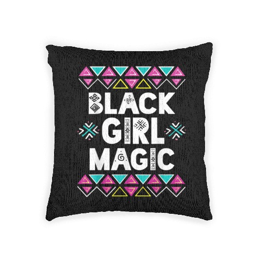 Black Girl Magic Melanin Pride Woven Pillows