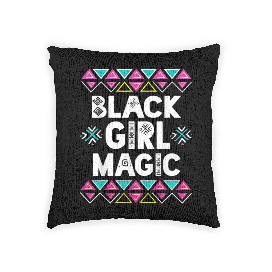 Black Girl Magic Melanin Pride Woven Pillows