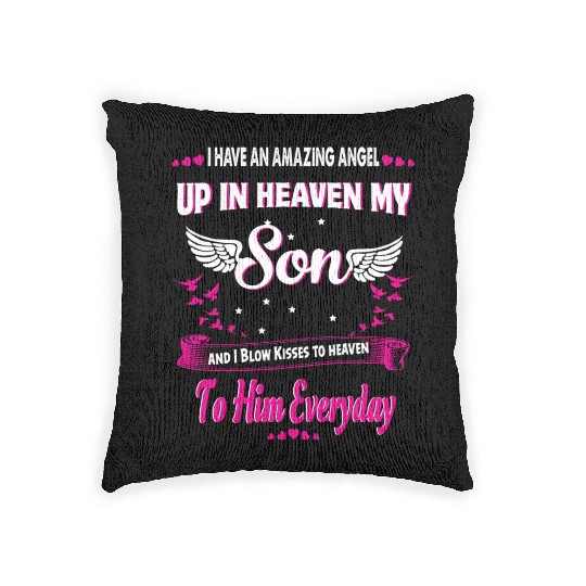 My Son Forever My Angel Sympathy In Loving Memory Woven Pillows