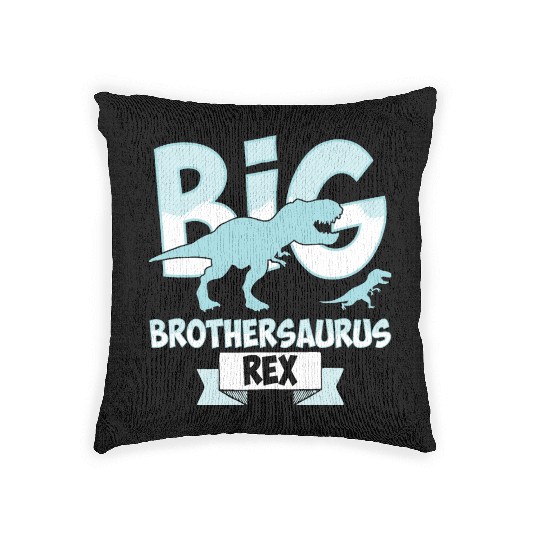 Big Brother Rex Dinosaur . Brothersaur Rex Tyranno Woven Pillows