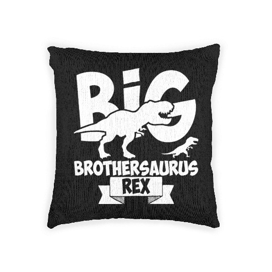 Big Brother Rex Dinosaur . Brothersaur Rex Tyranno Woven Pillows