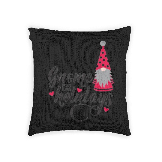 Christmas Funny Gnomes Woven Pillows