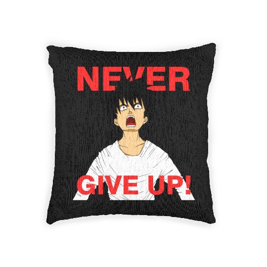 Never Give Up Woven Pillows