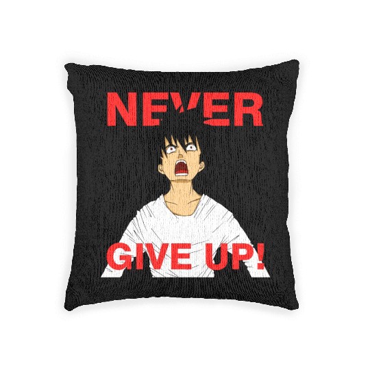 Never Give Up Woven Pillows