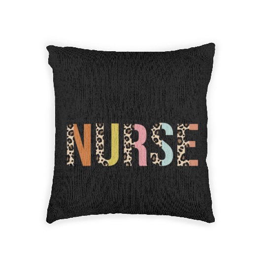 Critical-Care Nurse Leopard Print Registered RN Woven Pillows
