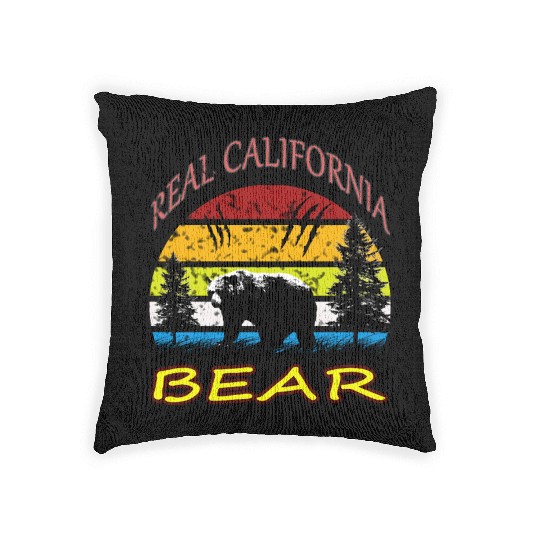 California BEAR Woven Pillows